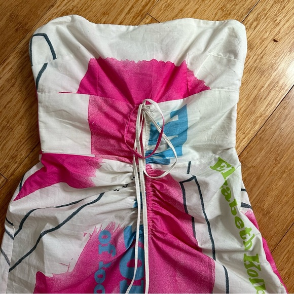 🎀SOLD🎀Rachel Comey Spina Painterly Publication Strapless Dress - Picture 8 of 10